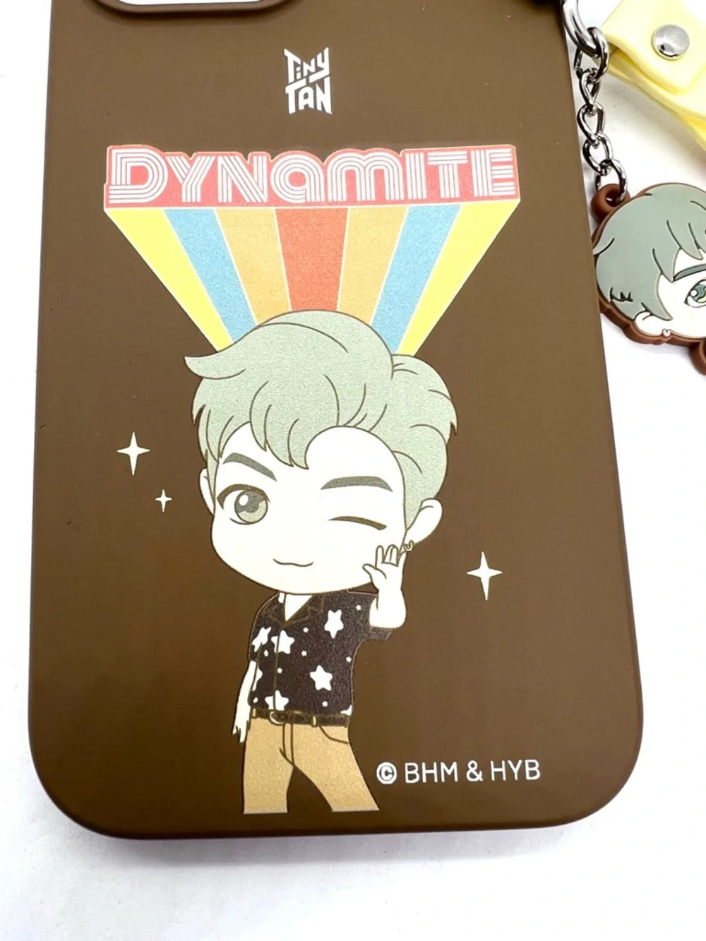 TinyTAN Dynamite iPhone 11 Pro Max Case Charm Brown BTS